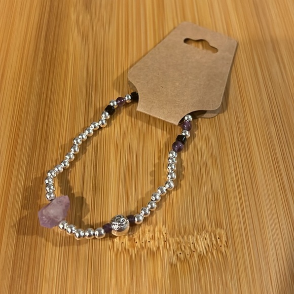 A+++ Top Quality Graded Amethyst with Black Onyx and .925 Tibetan Silver. - Picture 2 of 3